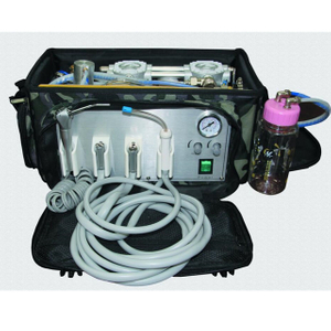 وحدة طب الأسنان المحمولة مع حقيبة الضاغط