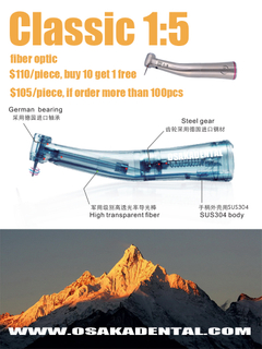 زاوية كونترا الحمراء للأسنان 1:5 زاوية كونترا متزايدة