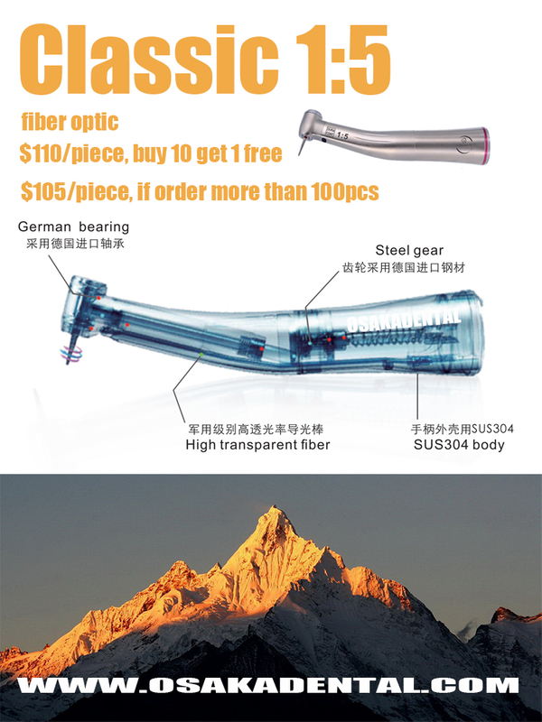 زاوية كونترا الحمراء للأسنان 1:5 زاوية كونترا متزايدة