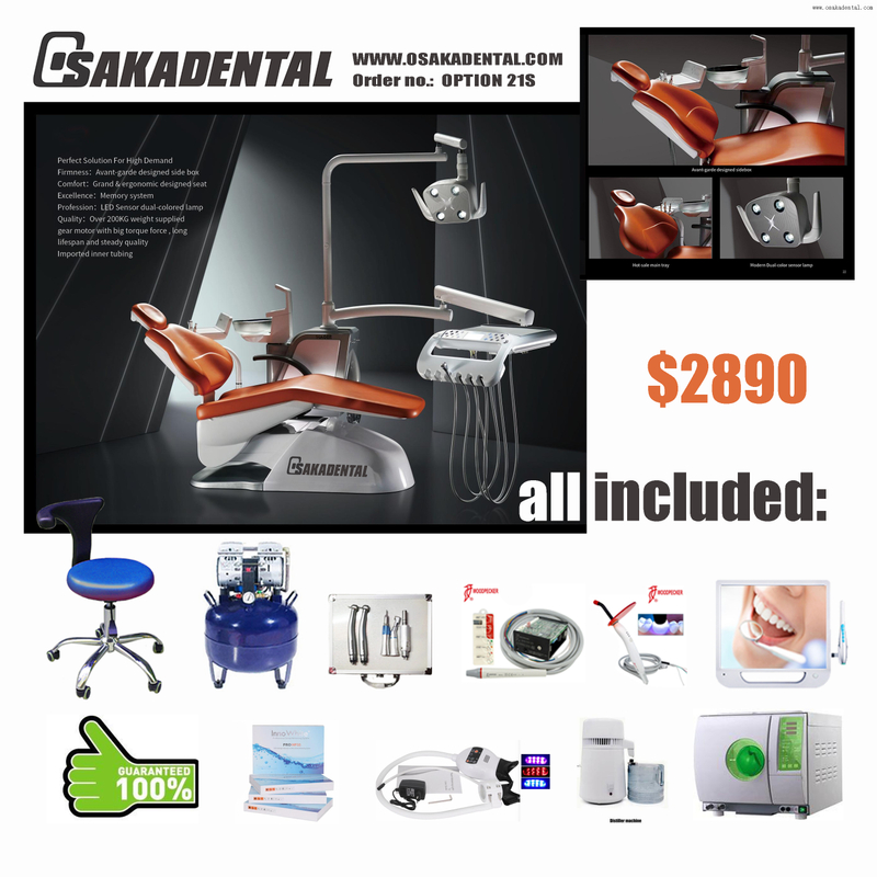 مجموعة وحدة طب الأسنان ذات الرافعة العالية مع وحدة طب الأسنان الفاخرة ذات الخيار الكامل لعيادة الأسنان OSA-S1 الخيار 21