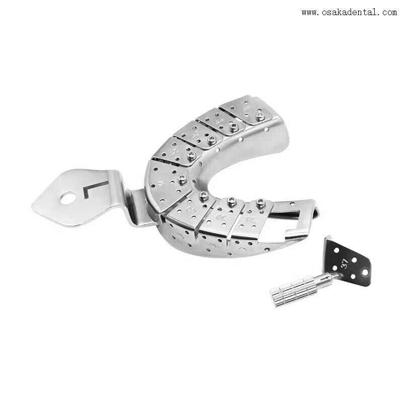 صواني انطباع زراعة الأسنان الاحترافية مصنوعة من صواني انطباع الأسنان المصنوعة من الفولاذ المقاوم للصدأ عالي الجودة