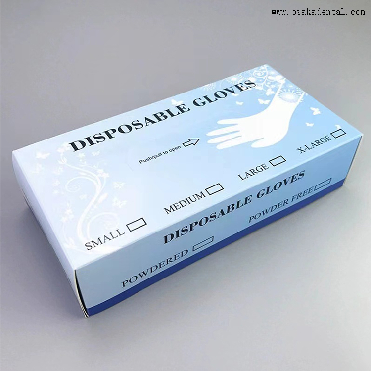 قفازات النتريل القابل للتصرف أو القفازات المطاطية