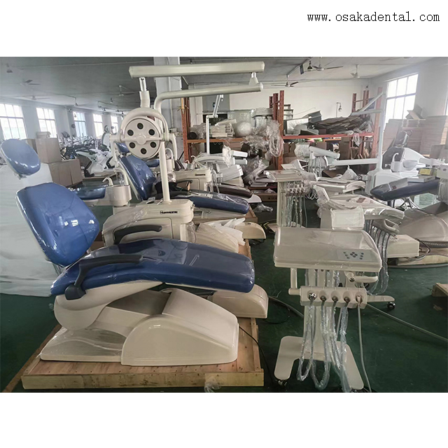 كرسي طب الأسنان مع عربة متنقلة وتصميم مريح