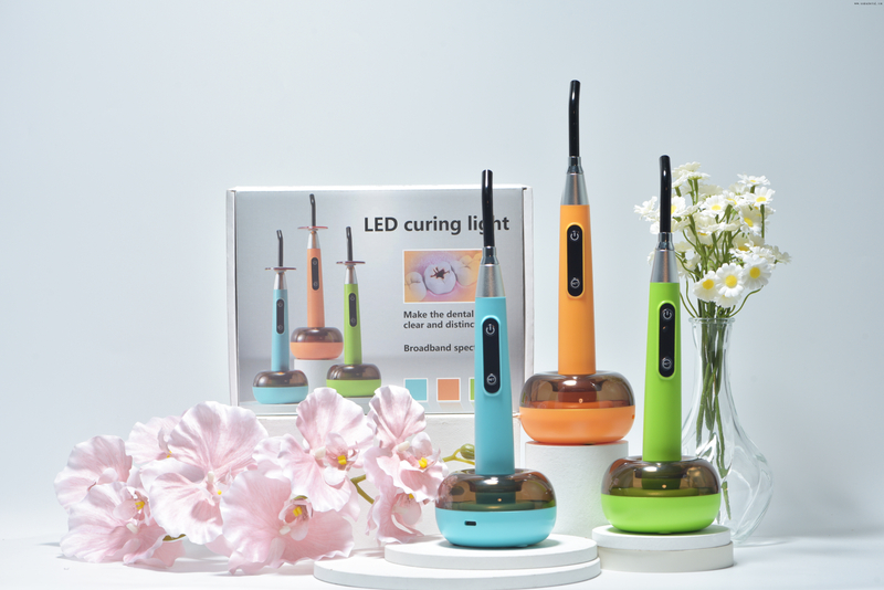 ضوء علاج الأسنان بألوان قوس قزح الملونة مع وظيفة الكشف عن التسوس