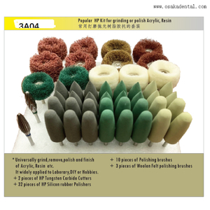 مجموعة الأزيز الماسية للأسنان مجموعة HP الشهيرة لطحن أو تلميع الأكريليك والراتنج