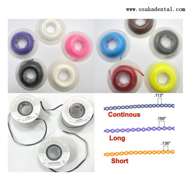 مجموعة قوة سلسلة ربط الأربطة Niti Archwire Molar Bands أنبوب الشدق تقويم الأسنان بين قوسين