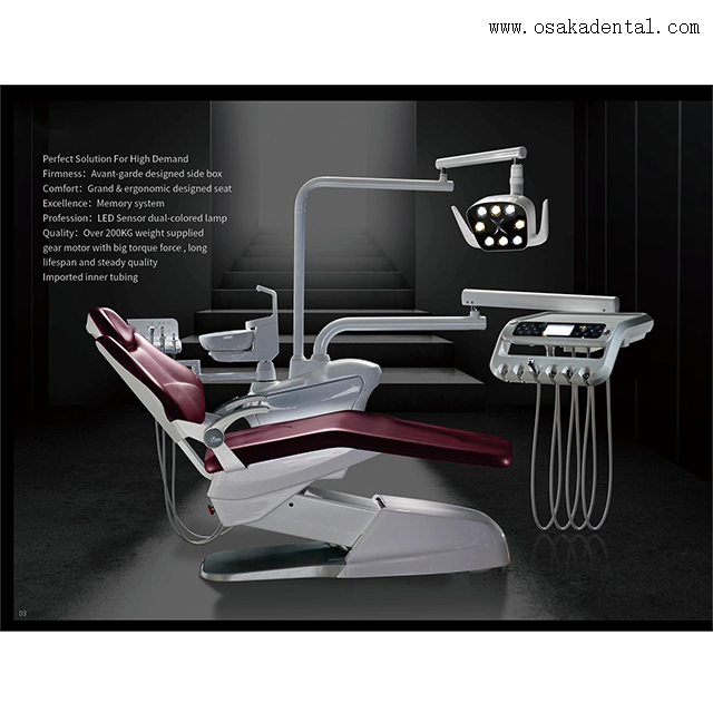 كرسي طبيب أسنان من الجلد الناعم عالي الجودة