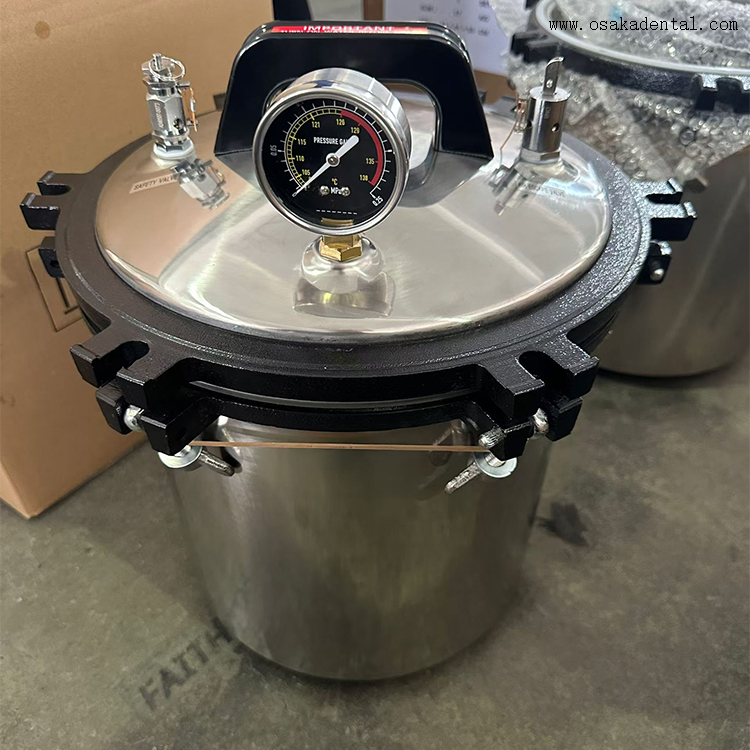 معقم الأسنان بهيكل من الفولاذ المقاوم للصدأ بالكامل