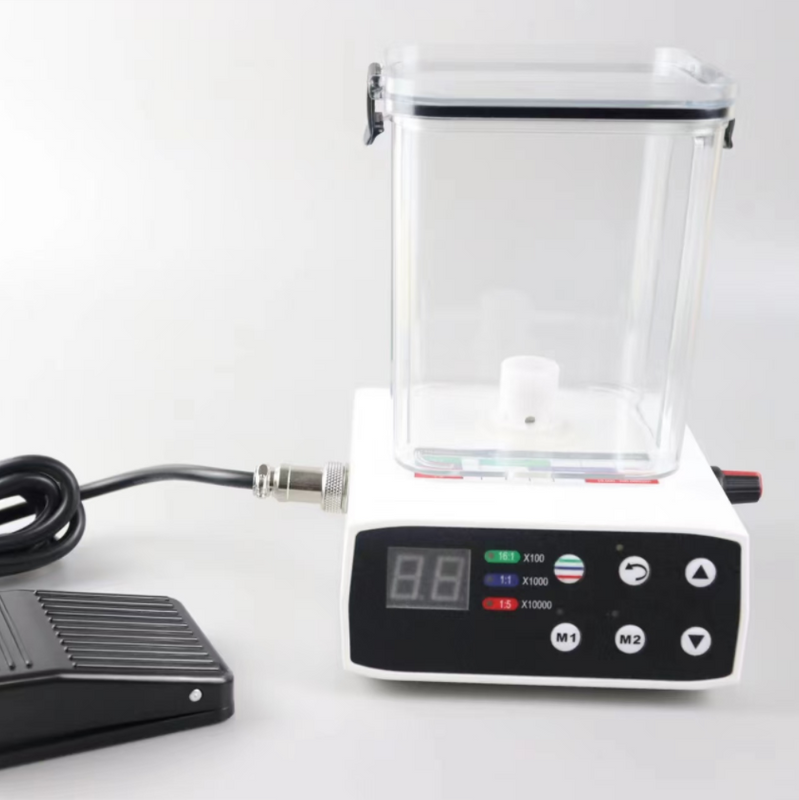 محرك كهربائي للأسنان مزود بخزان مياه ودواسة قدم