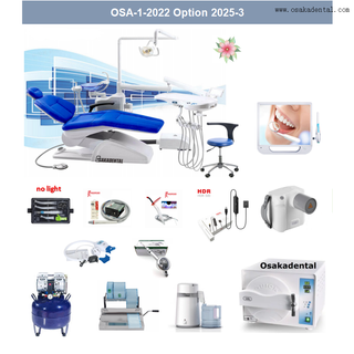 مجموعة كاملة من وحدة طب الأسنان الاقتصادية مع 12 خيارًا، الكل في مجموعة الخيار 2025-3