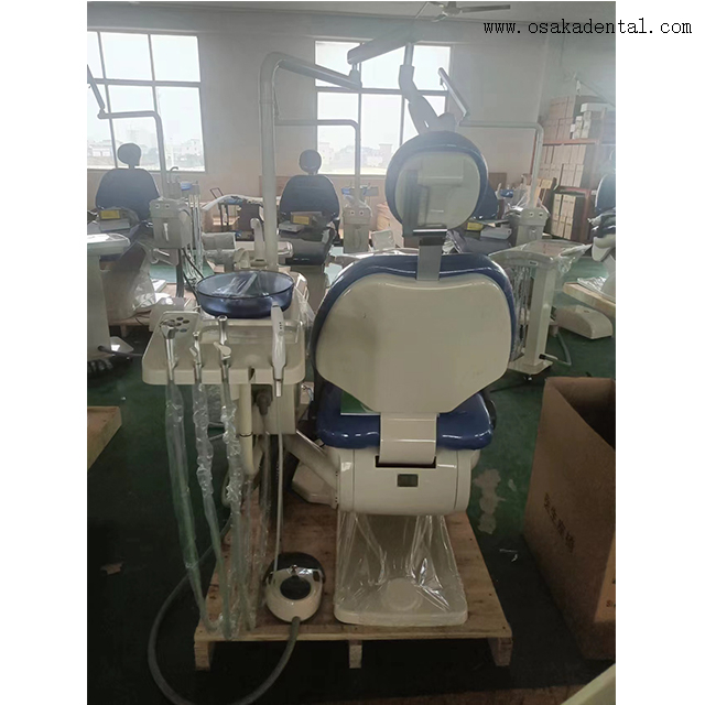 كرسي طب الأسنان مع عربة متنقلة وتصميم مريح