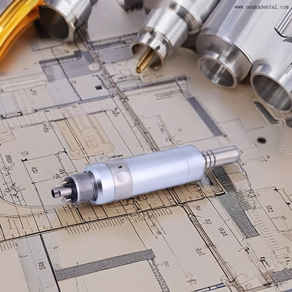 محرك هواء للأسنان مزود بالألياف الضوئية 6 فتحات