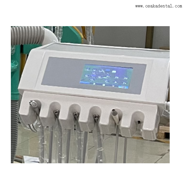 كرسي أسنان عالي المستوى مزود بشاشة 17 بوصة وكاميرا فموية