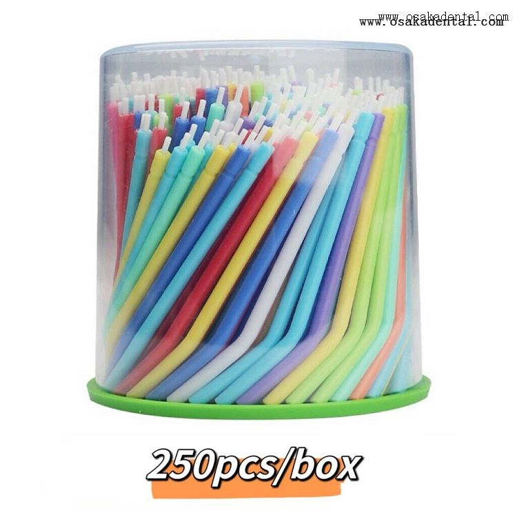 مجموعة زجاجات نصائح حقنة ملونة يمكن التخلص منها من مادة الأسنان HC-SS06