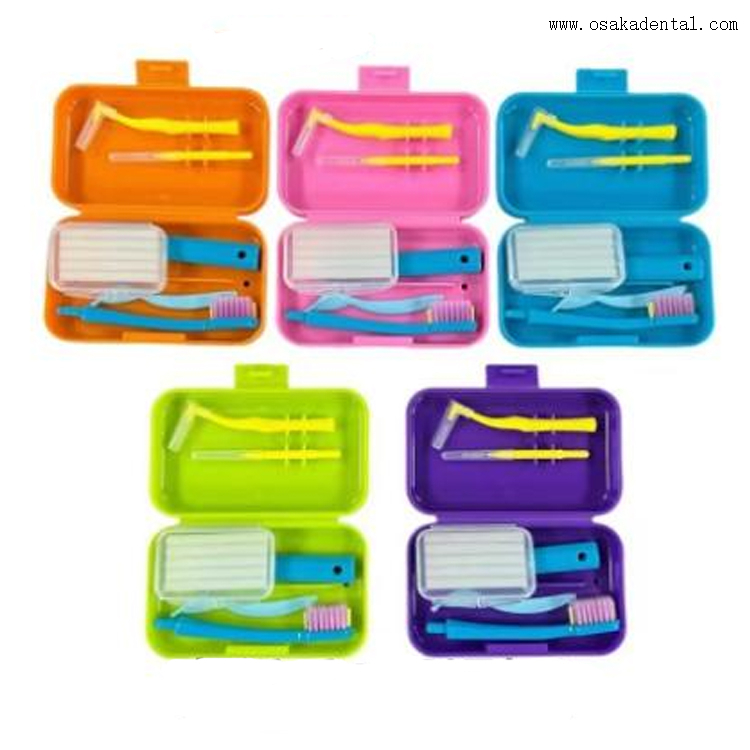 طقم تقويم الأسنان المحمول الملون للأسنان