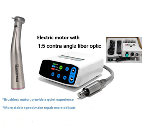 محرك كهربائي بدون فرشاة للأسنان مع قبضة زاوية كونترا حمراء