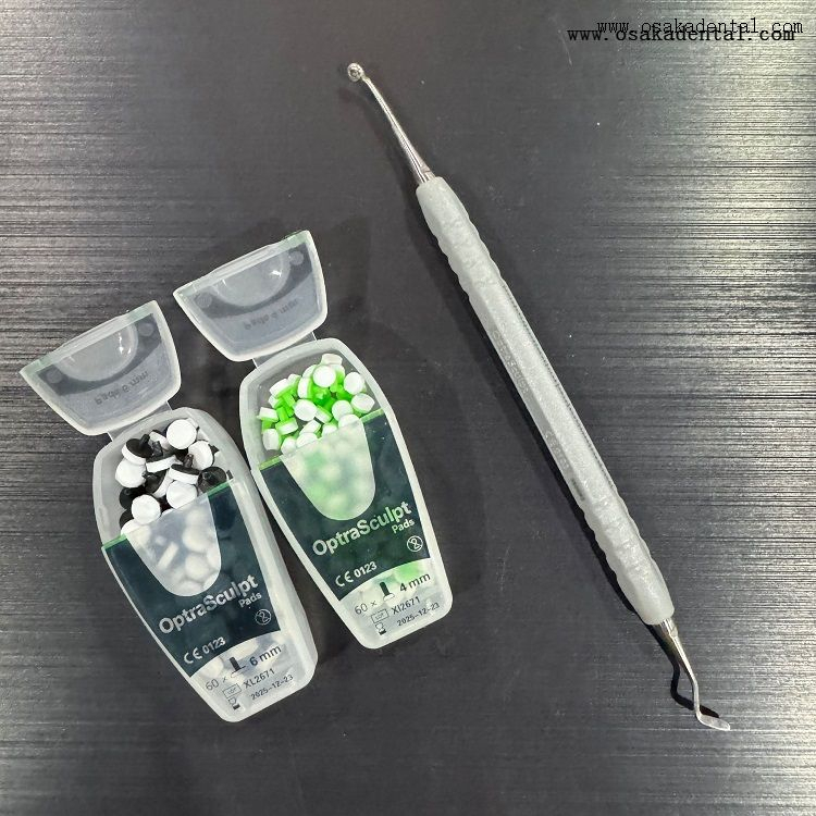 مجموعة متنوعة من وسادات OptraSculpt للأسنان مع أداة