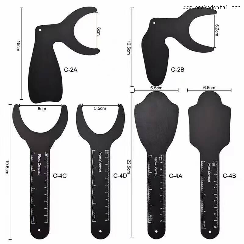 لوحة تباين صور خلفية سوداء للأسنان