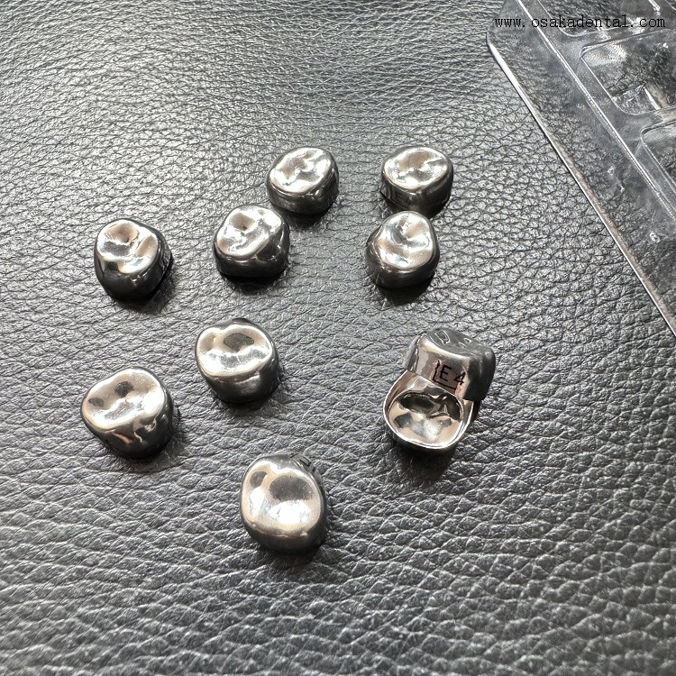 تاج للأطفال من الفولاذ المقاوم للصدأ للأسنان 10 قطعة/الحزمة