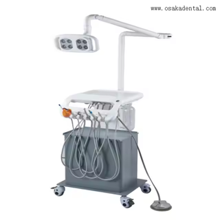 وحدة طب الأسنان المحمولة مع ضاغط ومع 8 لمبات LED