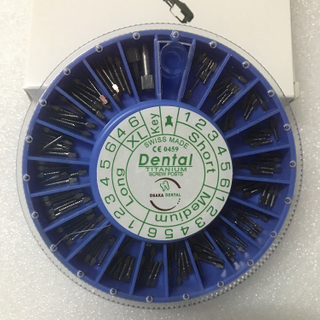 أوساكادنت تيتانيوم/ستانلس ستيل/عمود لولبي مطلي ذهبي 120 قطعة/الحزمة