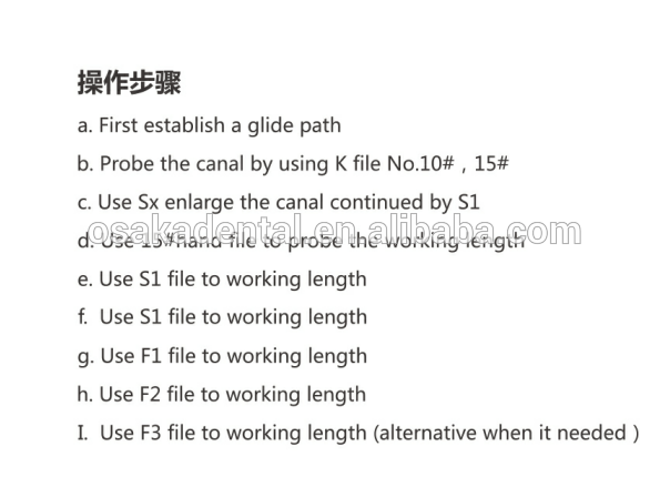 ملف Niti Protaper الذهبي لتنشيط الحرارة ملف الأسنان