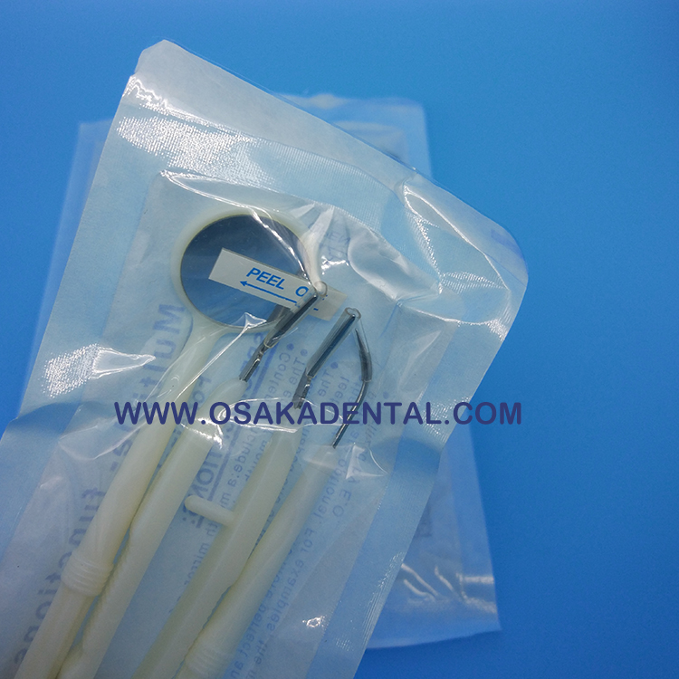 توريد أدوات طب الأسنان من مجموعة أدوات طب الأسنان يمكن التخلص منها 3 مجموعات / 3 قطع مجموعة مرآة ذو طيات مستكشف عدة CE