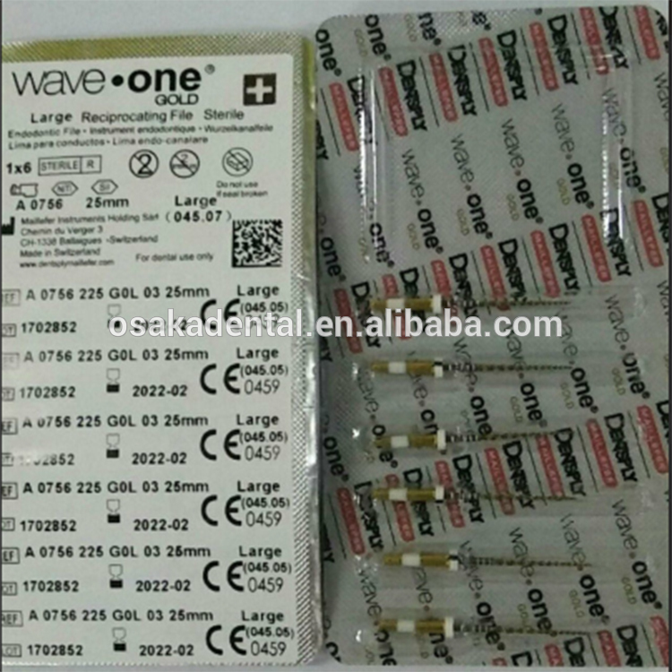 الأسنان اللبية موجة واحدة ملف الذهب نيتي