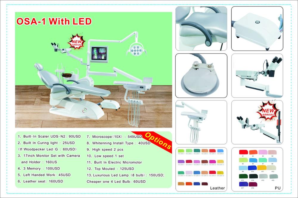 سعر جيد جديد لكرسي الأسنان / الوحدة مع جميع المعدات من مجموعة كاملة