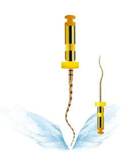 ملف نيتي الذهبي لتنشيط الحرارة اللبية للأسنان